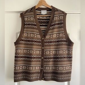 Vintage Blair Fair Isle Sweater Vest - L